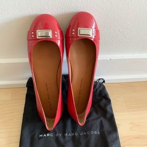 Marc by Marc Jacobs Red Patent Leather Ballet Flats